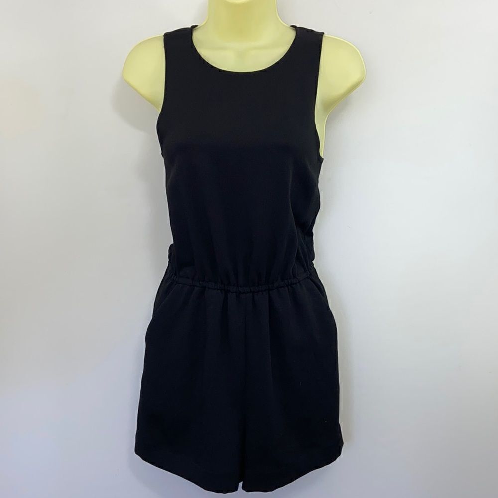 Wilfred Romper Black Open Back Romper Excellent Sz XXS/SM